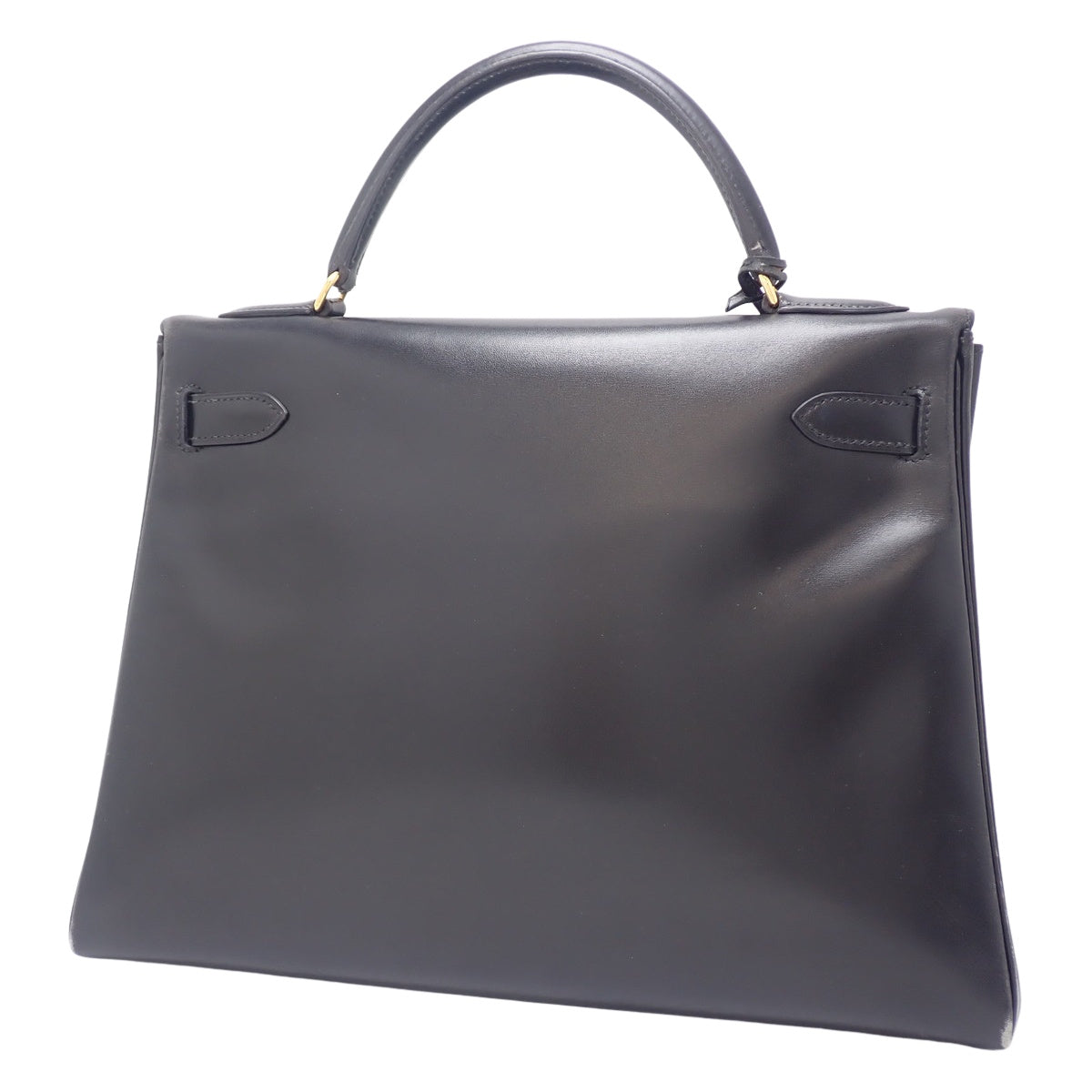 Kelly 32 (inner-stitched) Box Calf Black Gold Hardware 〇V stamp