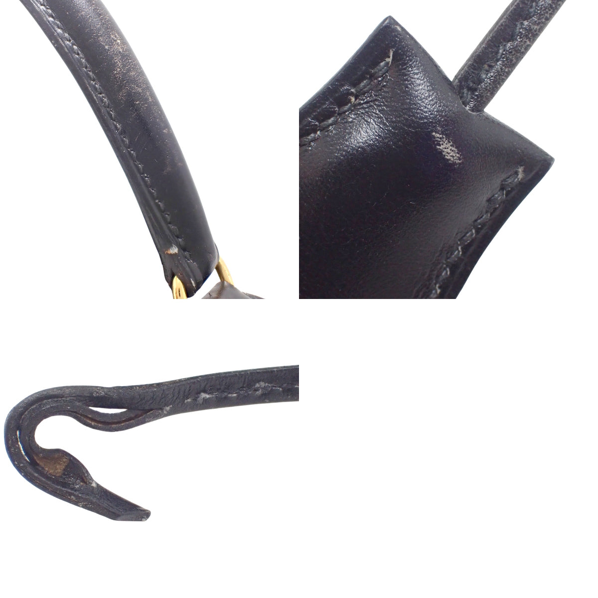 Kelly 32 (inner-stitched) Box Calf Black Gold Hardware 〇V stamp