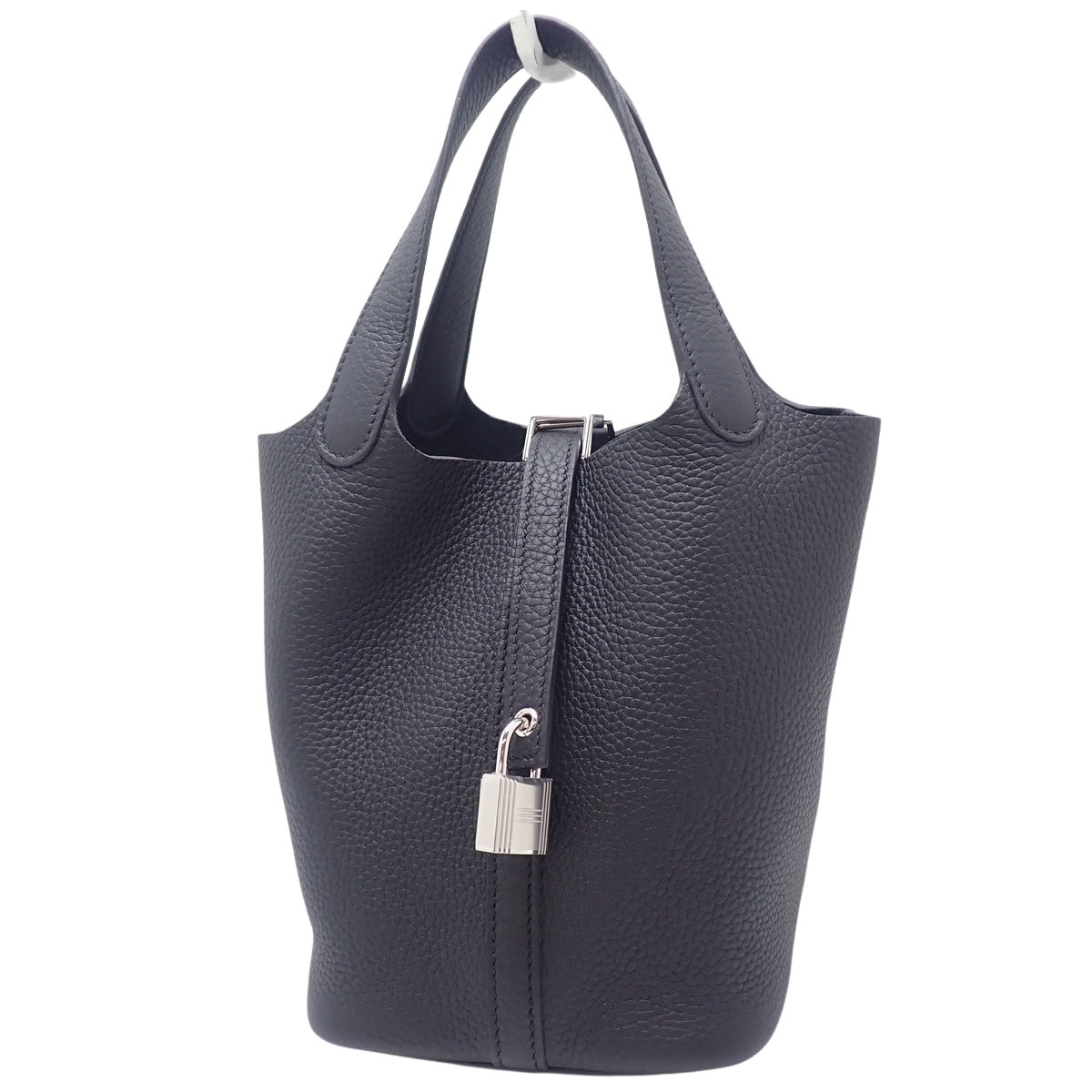 [New] Picotin Lock PM, K stamp, Torayclemens leather, palladium hardware, black, silver hardware
