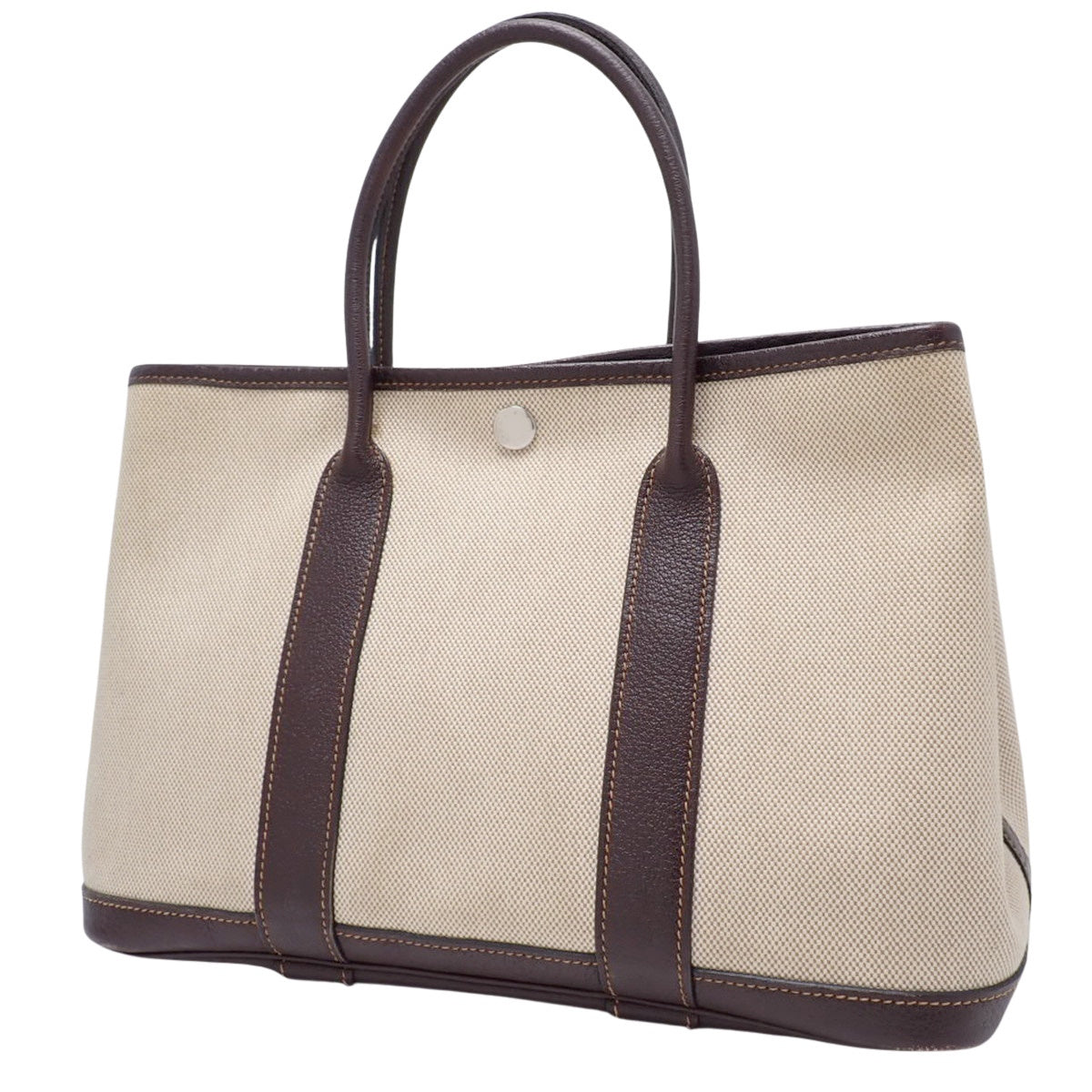 ガーデンパーティTPM トワルアッシュ ブッフル パラジウム金具 アイボリー ダークブラウン シルバー金具 □N刻印