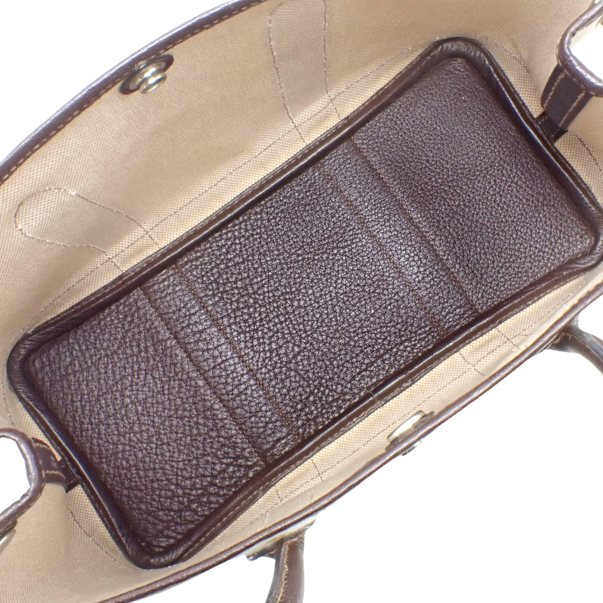 ガーデンパーティTPM トワルアッシュ ブッフル パラジウム金具 アイボリー ダークブラウン シルバー金具 □N刻印