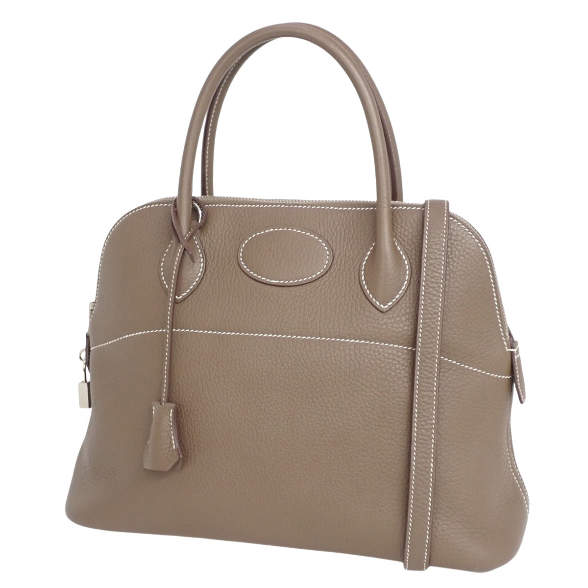 Bolide 31，Taurillon Clemence皮革，象灰色/灰褐色，银色五金件，C刻印。