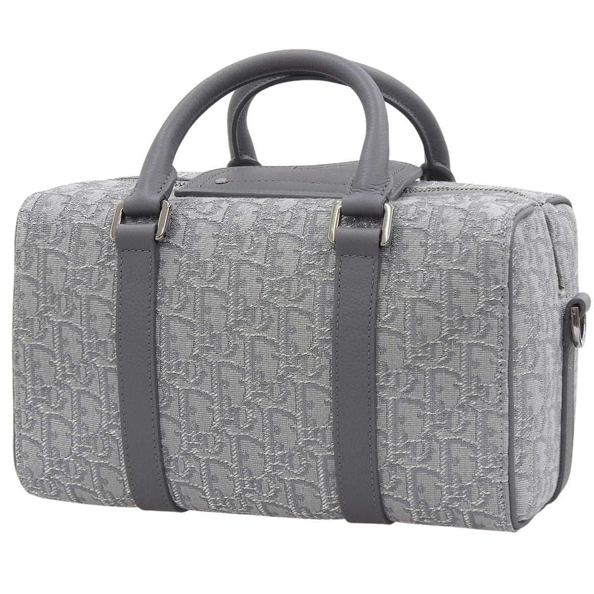 ディオール オブリーク ジャカード ランゴ26 レザー キャンバス グレー