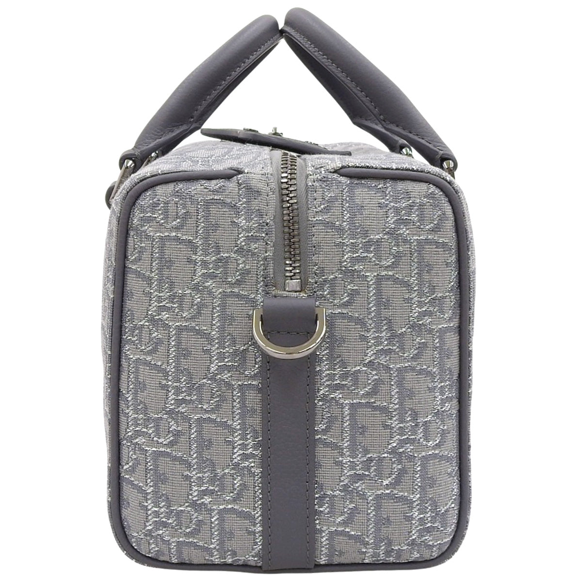 ディオール オブリーク ジャカード ランゴ26 レザー キャンバス グレー