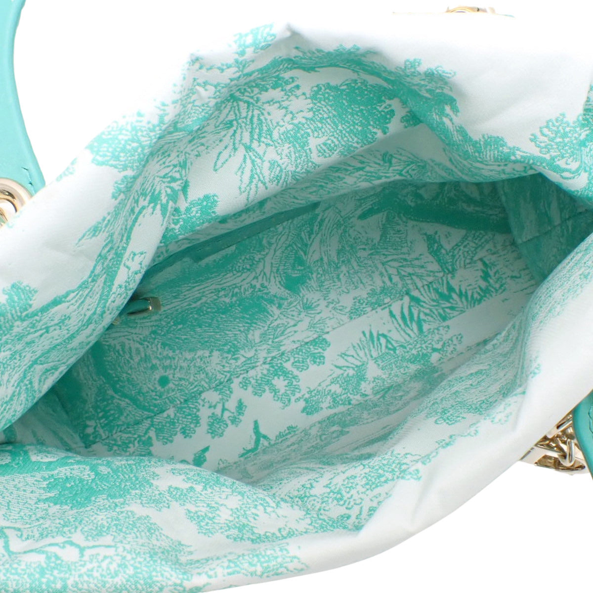 レディディオール ウィッカー ミニ グリーン アイボリー