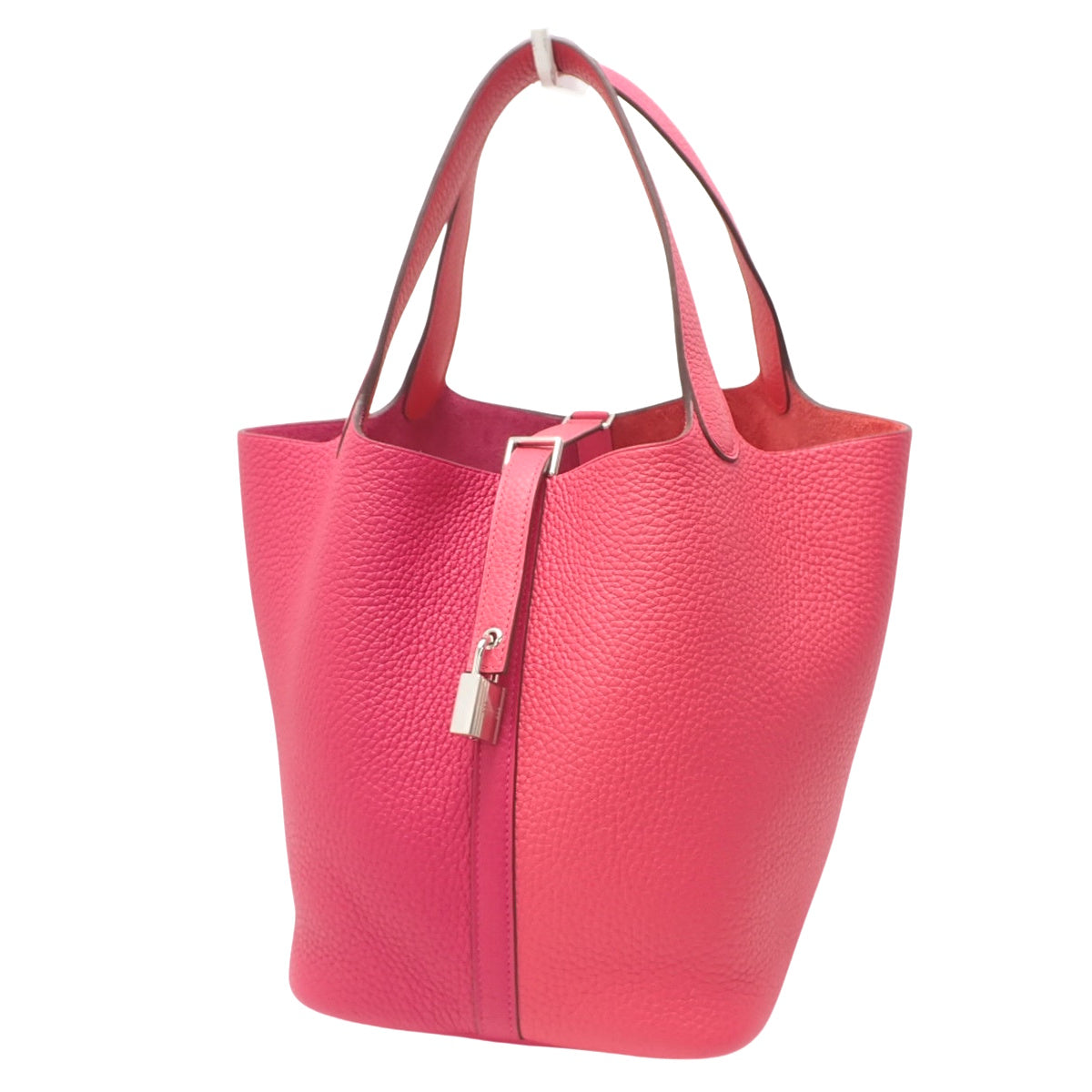 Picotin Lock, Cassac de MM, Torayong leather, Rose Extreme/Rose Mexico/Rouge Cour, silver hardware, Y hallmark.