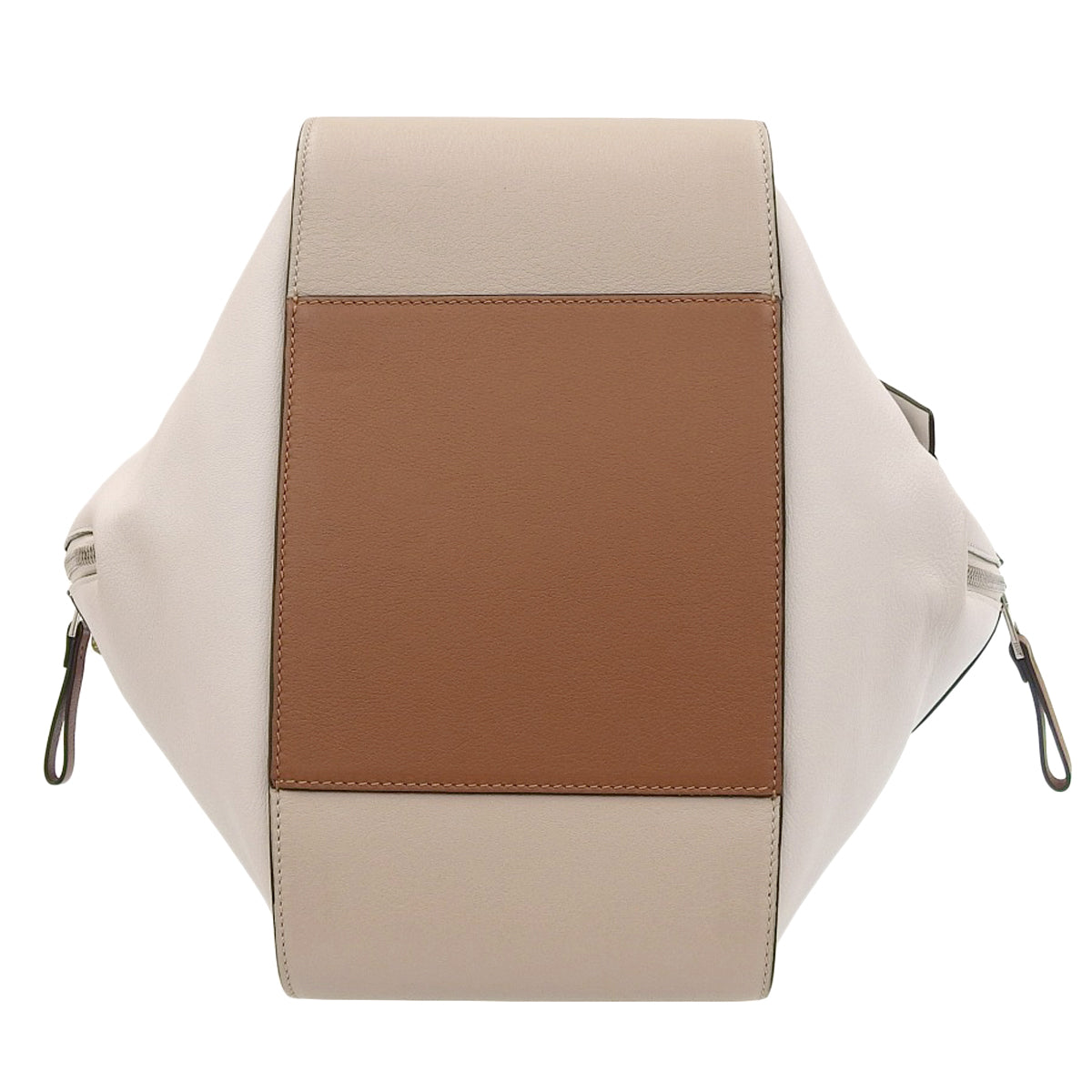 Hammock Small Bag in Calfskin, White, Brown, and Beige