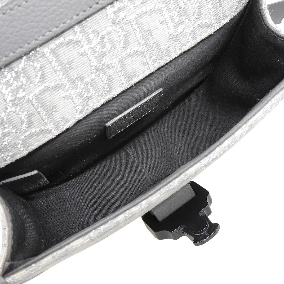 ディオール オブリーク ジャカード ギャロップ ミニバッグ キャンバス レザー グレー シルバー 1ADO033DOS_H30Q