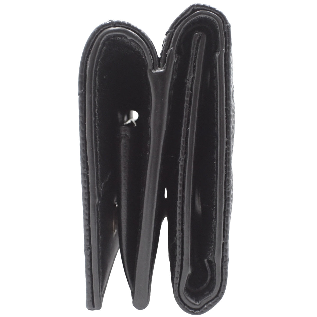 卡珊德拉 马特拉塞 折纸迷你钱包 小牛皮 黑色 668274