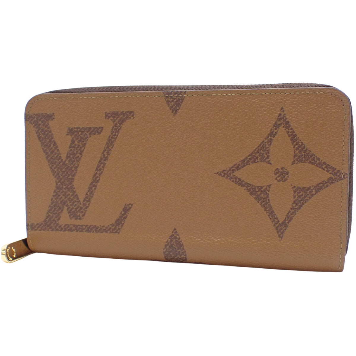 Monogram Giant 反向拉链钱包，驼棕色，M69353