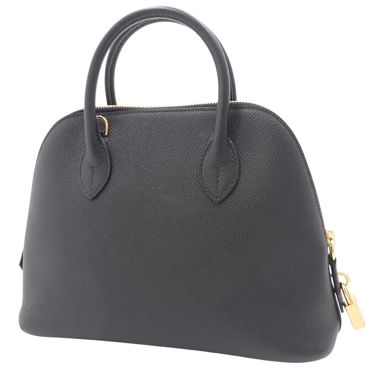 Bolide 1923 25, Voe Epsom leather, black, gold hardware, B stamp.