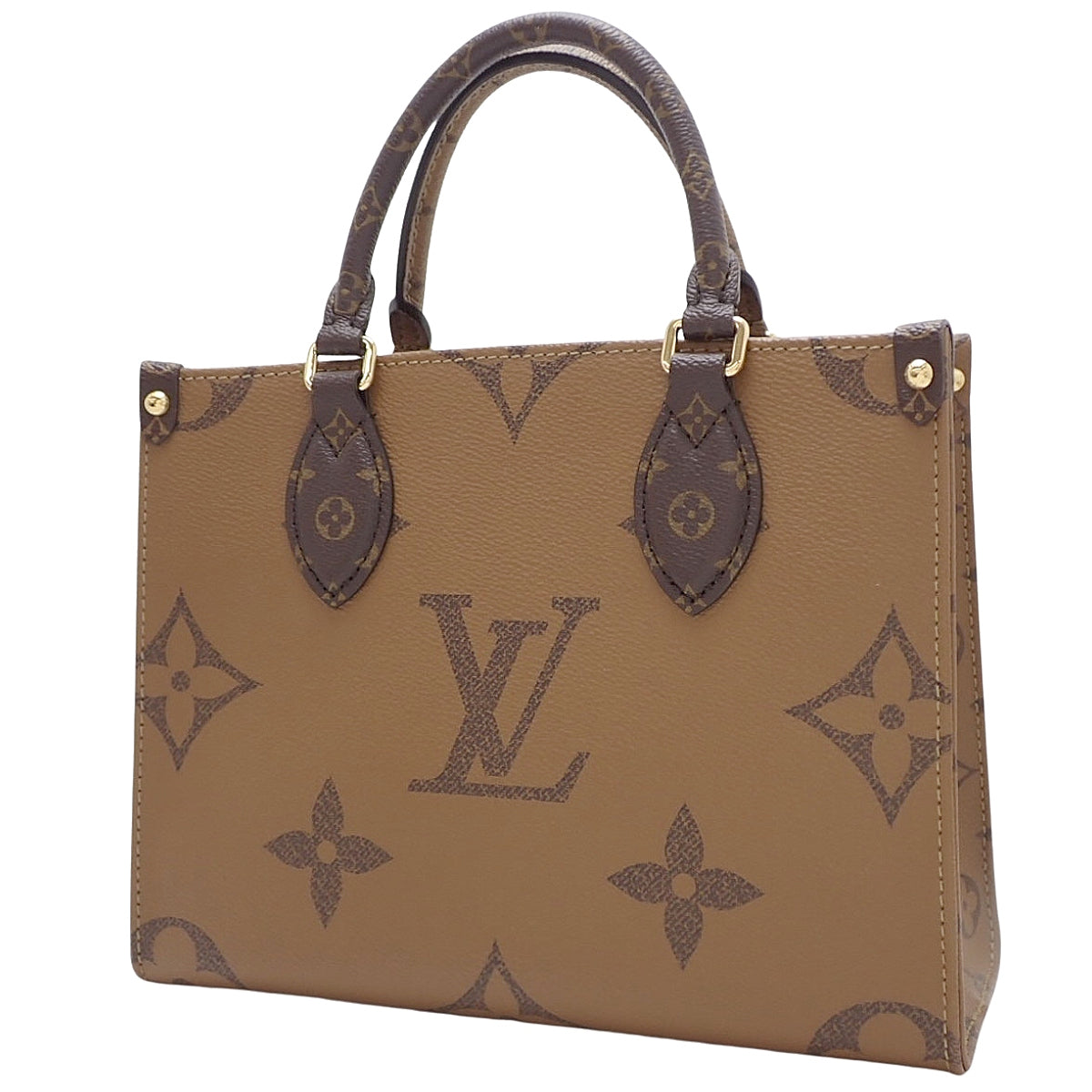 Monogram Giant Reverse On-the-Go PM 棕色驼色 M46373