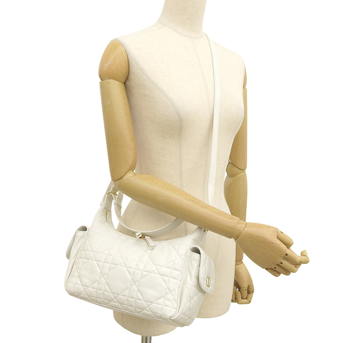 カナージュ D-Dream バッグ ミディアム ラムスキン ラテホワイト M6323UUVB_M030 2WAY