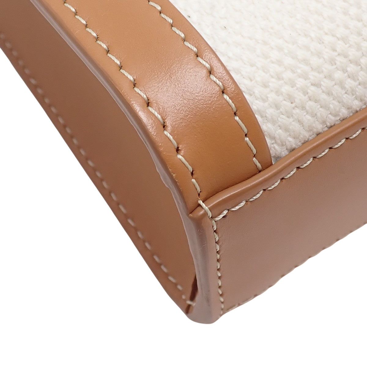 Mini Vertical Cabat Calfskin Canvas Natural/Tan 193302BNZ02NT