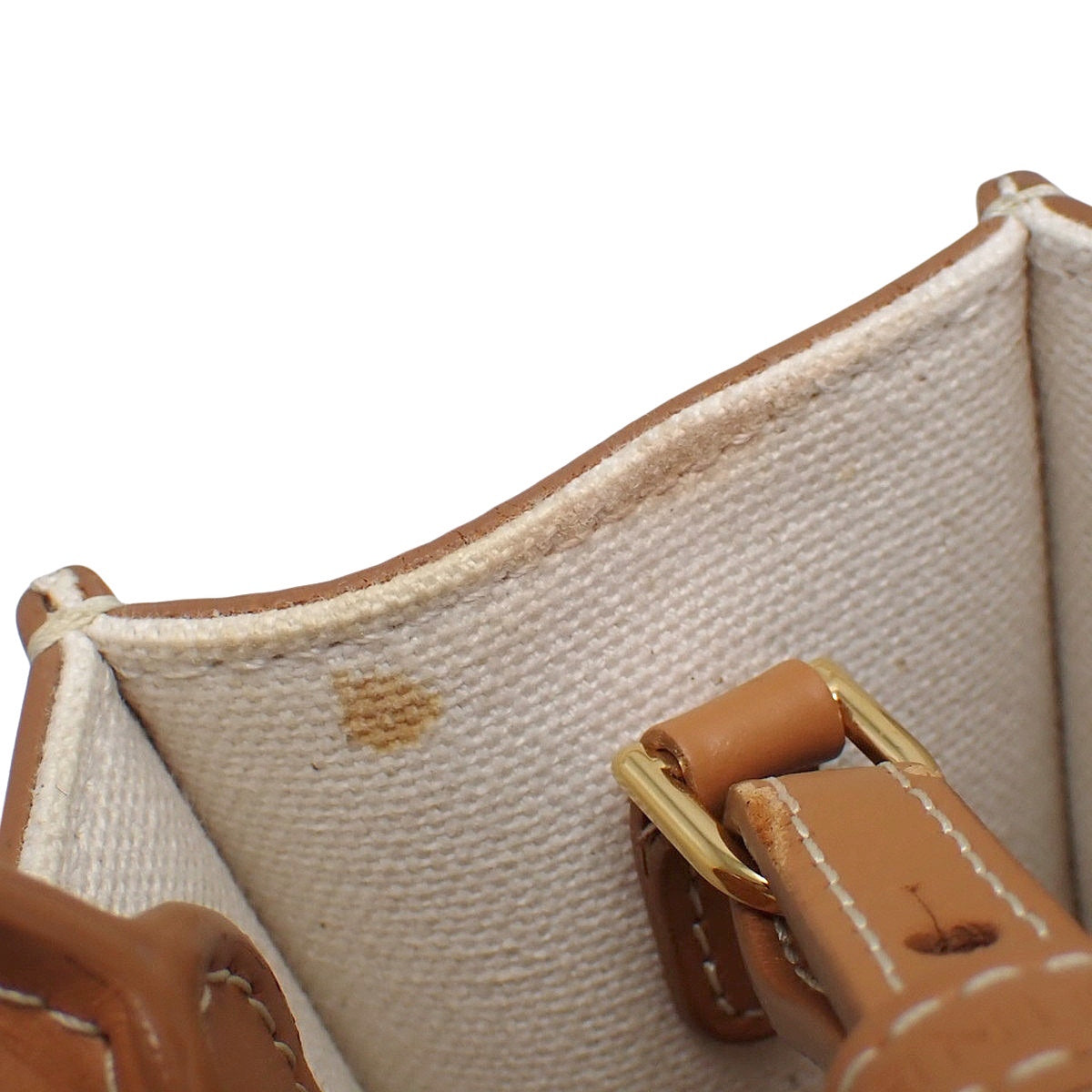 Mini Vertical Cabat Calfskin Canvas Natural/Tan 193302BNZ02NT