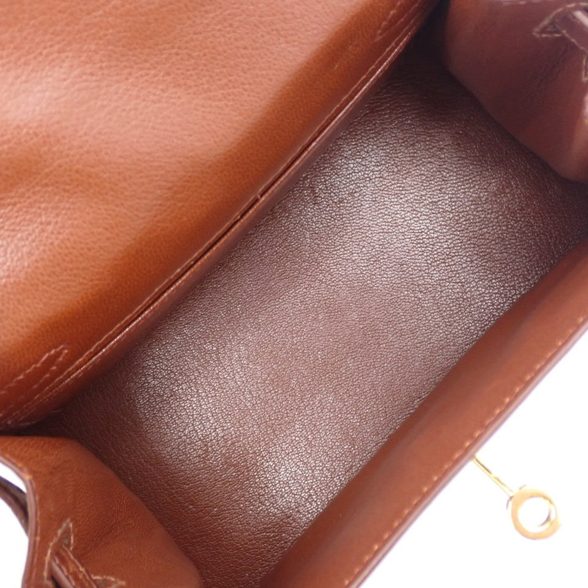 迷你凯莉包，鳄鱼皮/短吻鳄皮，金色五金配件，D字印记