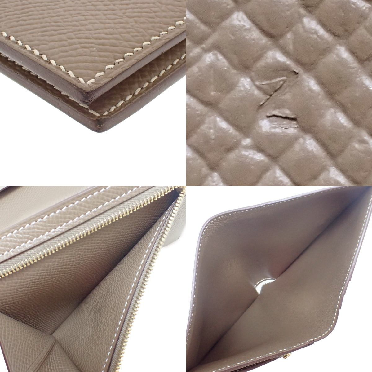 Be'an Compact, Epsom leather, taupe/taupe, gold hardware, Z stamp.