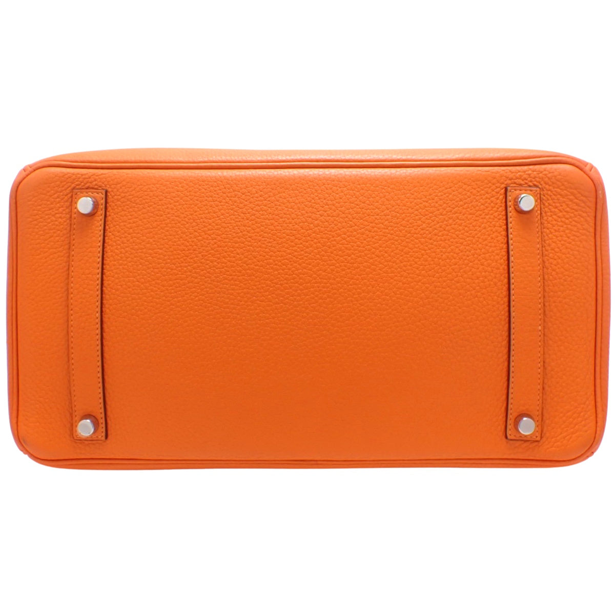 Birkin 35 Togo 橙色银色五金件 O 印章