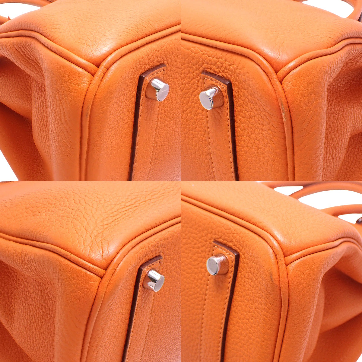 バーキン35 トゴ オレンジ シルバー金具 □O刻印