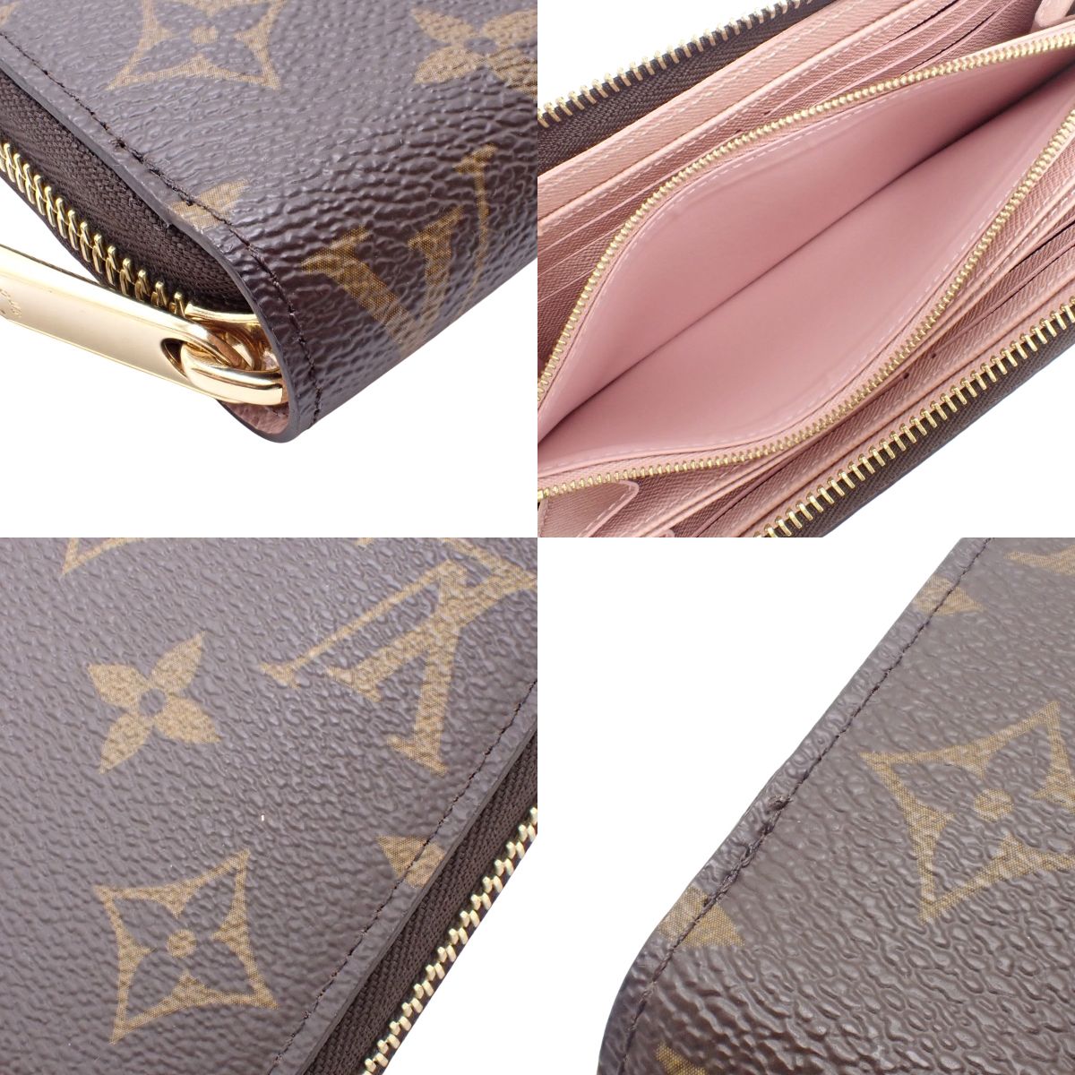 Monogram Zippy钱包，Monogram帆布材质，玫瑰芭蕾粉色 M41894