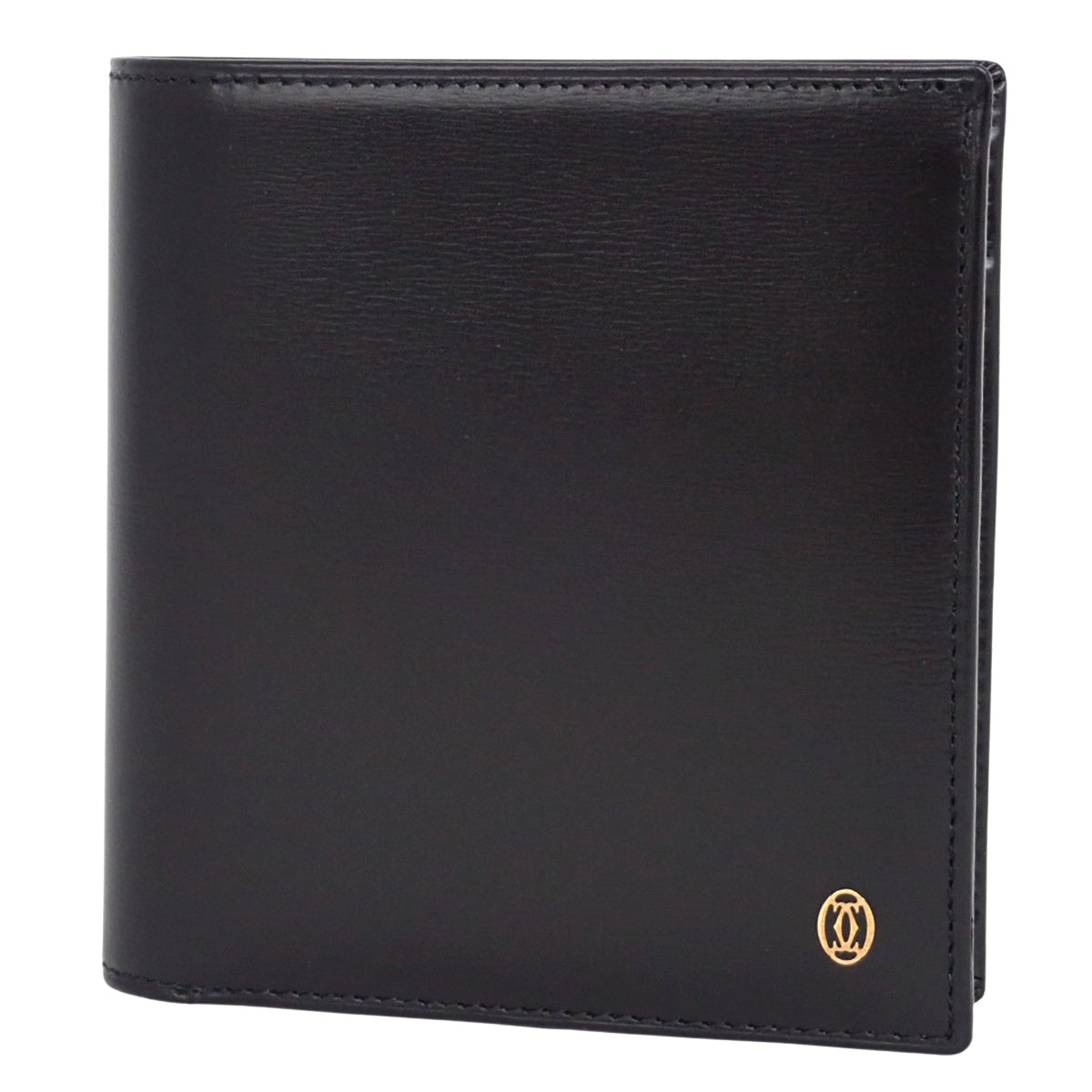 帕夏黑色小牛皮双折钱包