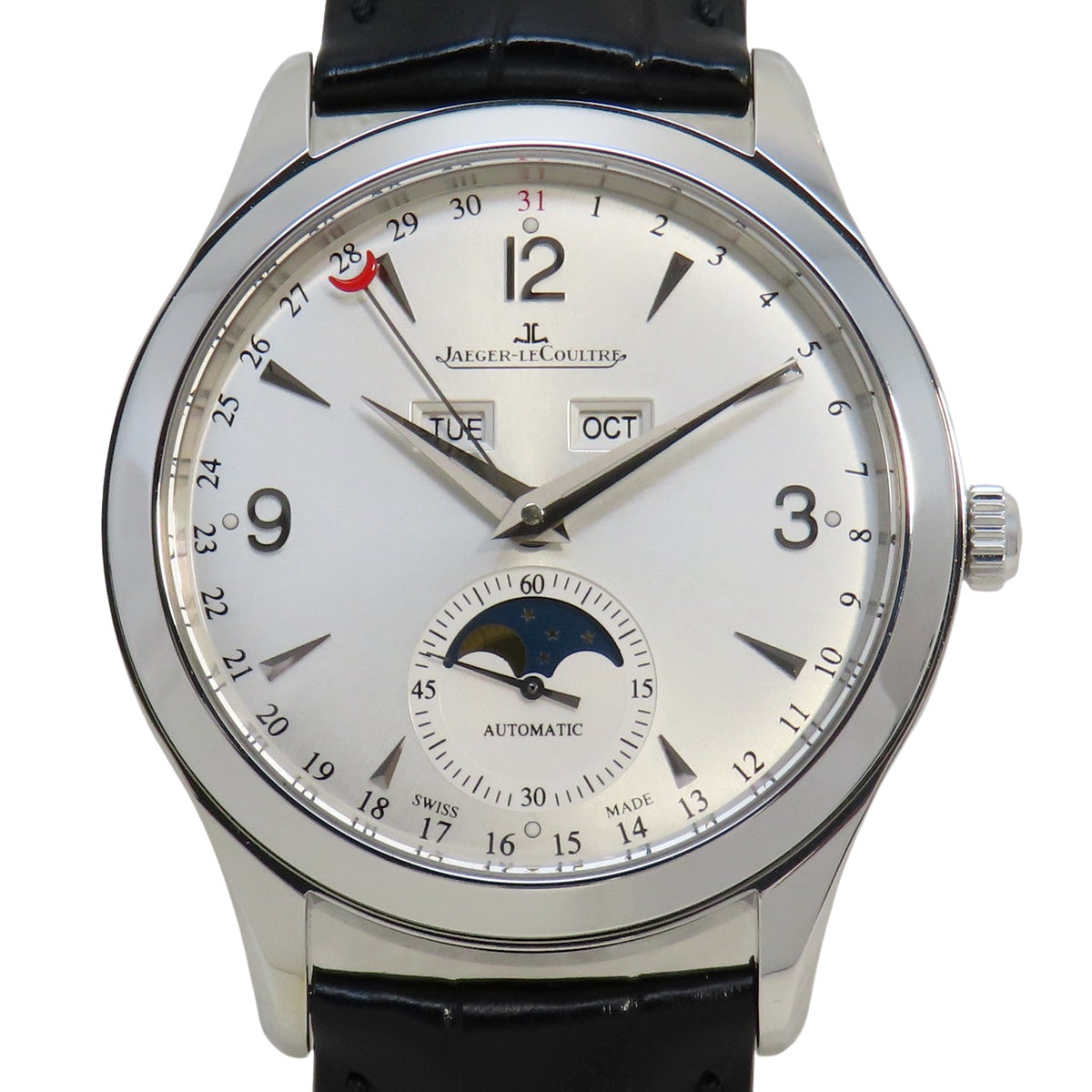 マスターカレンダー Q1558420 SS/革 シルバー 自動巻き メンズ