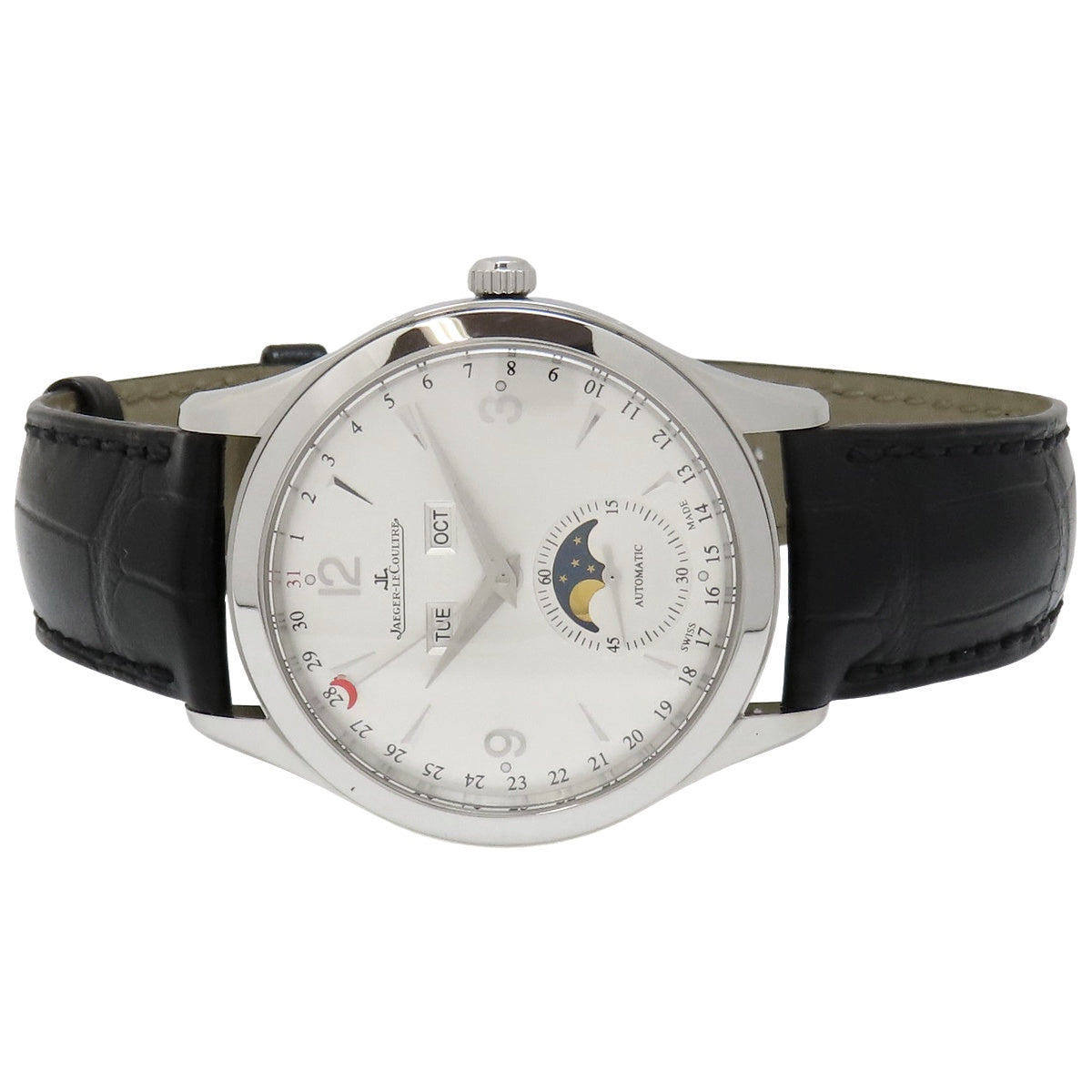 マスターカレンダー Q1558420 SS/革 シルバー 自動巻き メンズ