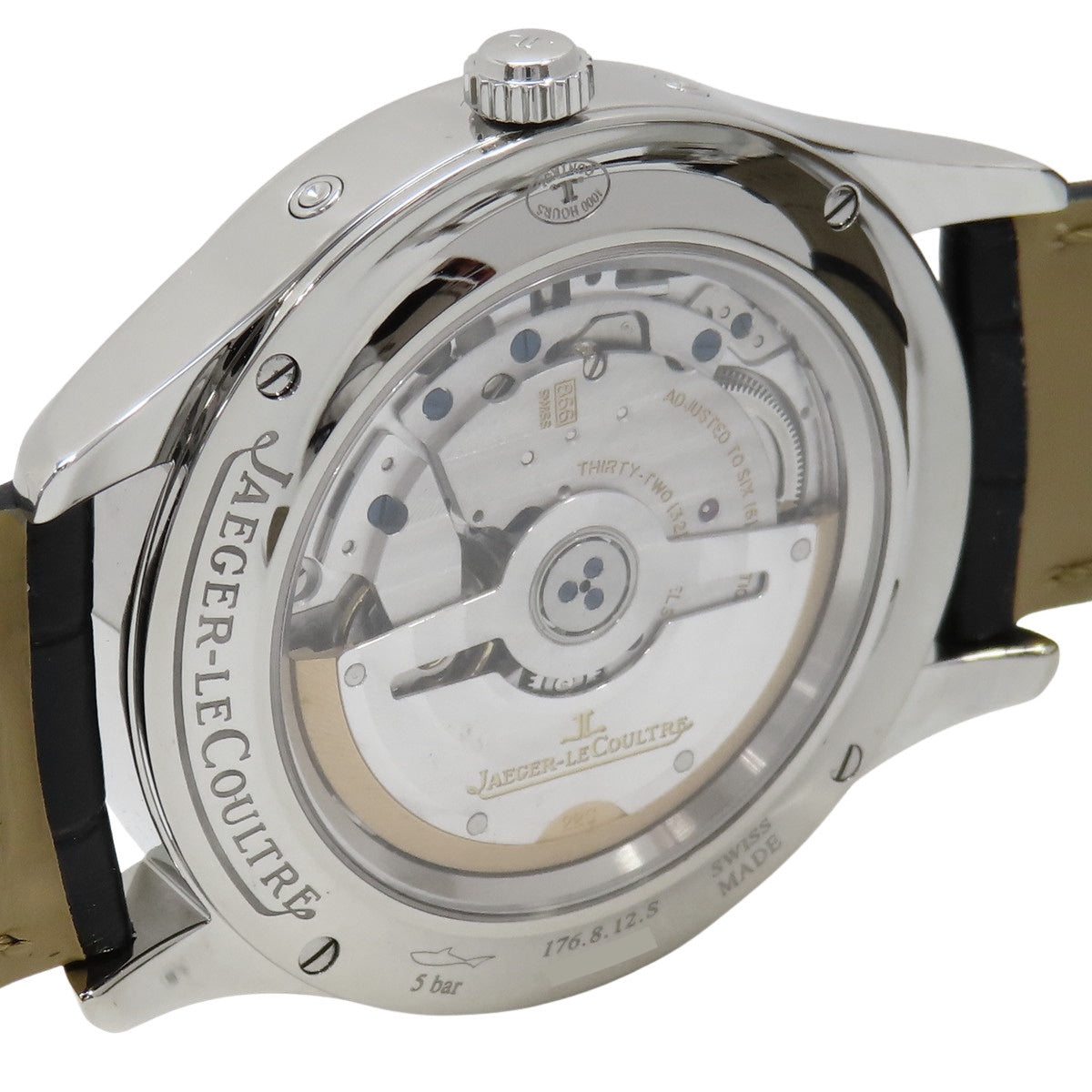 Master Calendar Q1558420 SS/Leather Silver Automatic Men's