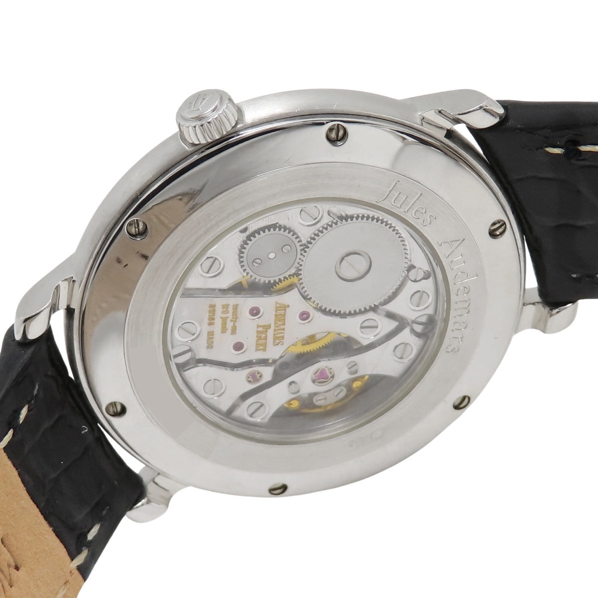 ジュールオーデマ クラシック 15056BC/O/0001/CR01 WG/革 ホワイト 手巻き メンズ