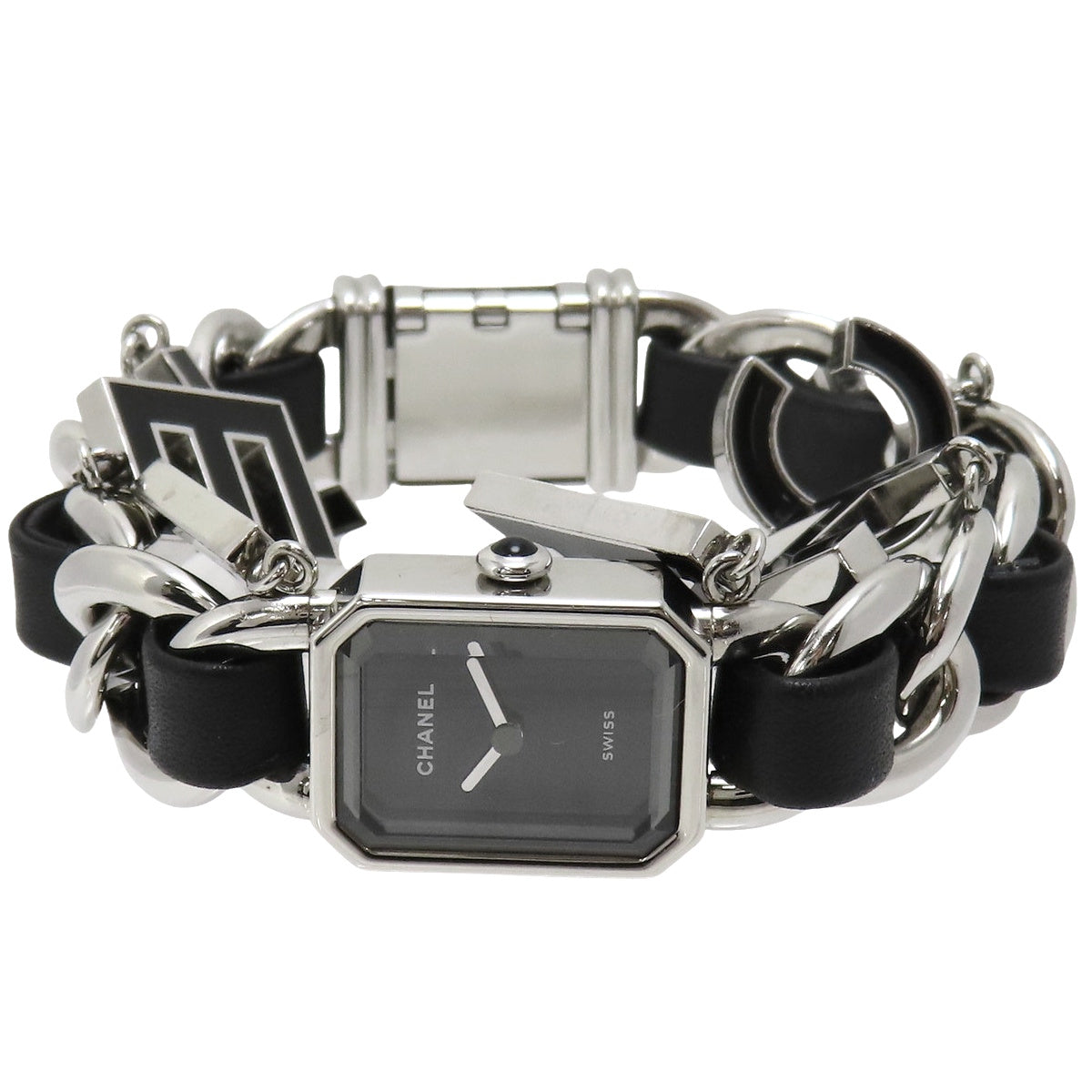 Premiere Wanted de Chanel 22 H7471 SS/Leather Black Quartz Women's