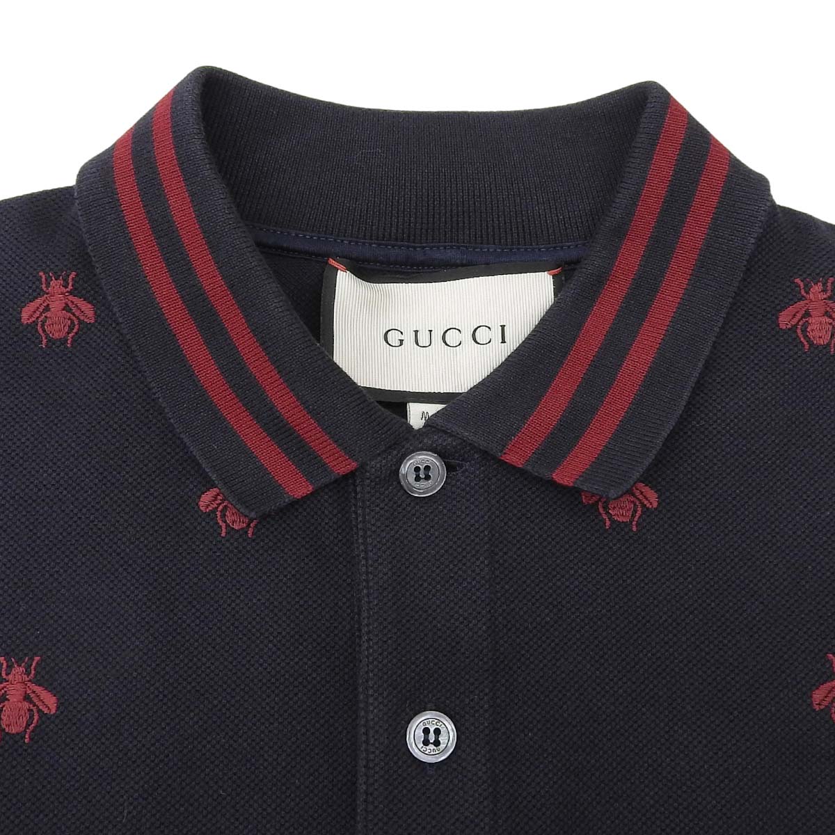 Bee embroidered polo shirt, size L