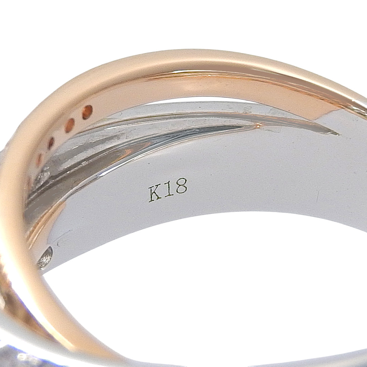 Pave Diamond Ring D1.68 White Gold K18WG Pink Gold K18PG 8.6g