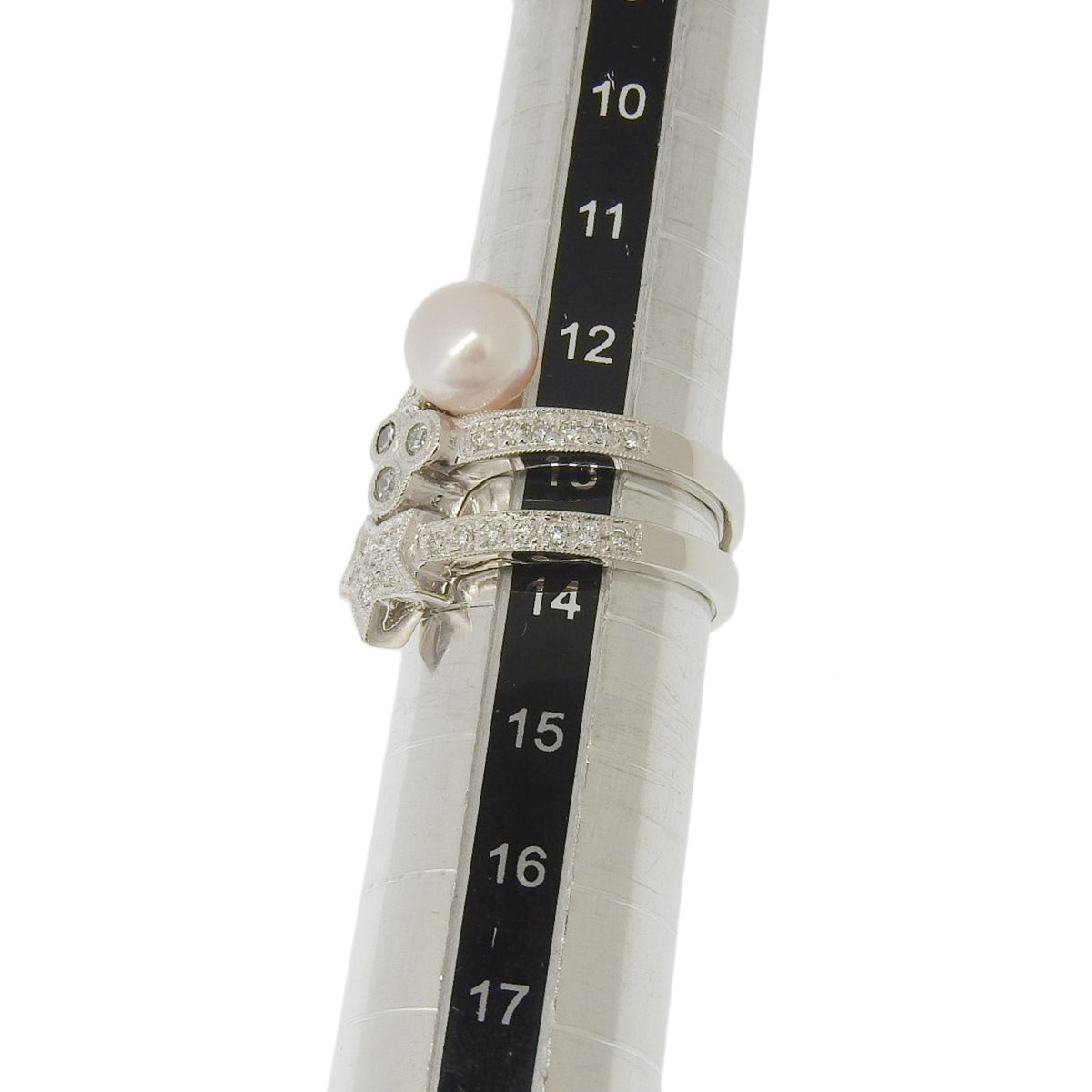 アコヤパール ダイヤモンド スター リング プラチナ Pt900