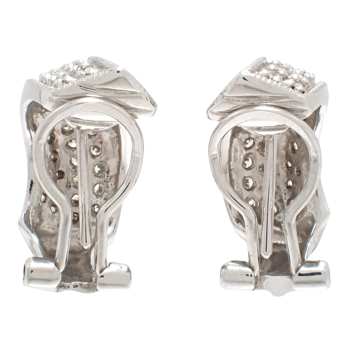 ダイヤモンドピアス D0.50,0.50 ホワイトゴールド K18WG 7.9g