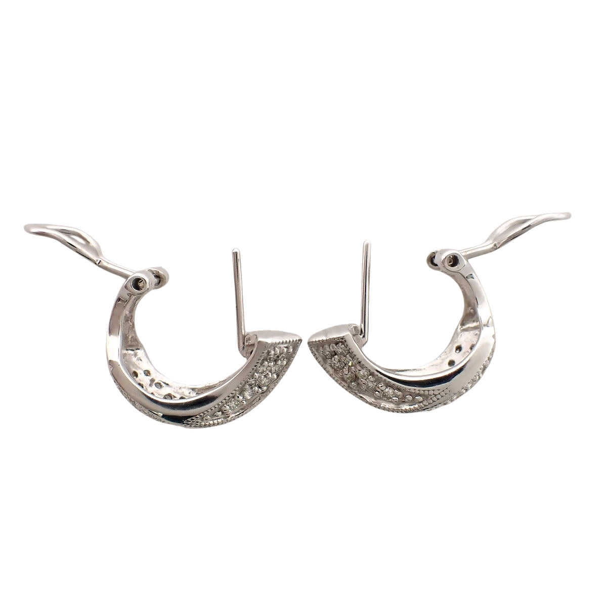 ダイヤモンドピアス D0.50,0.50 ホワイトゴールド K18WG 7.9g