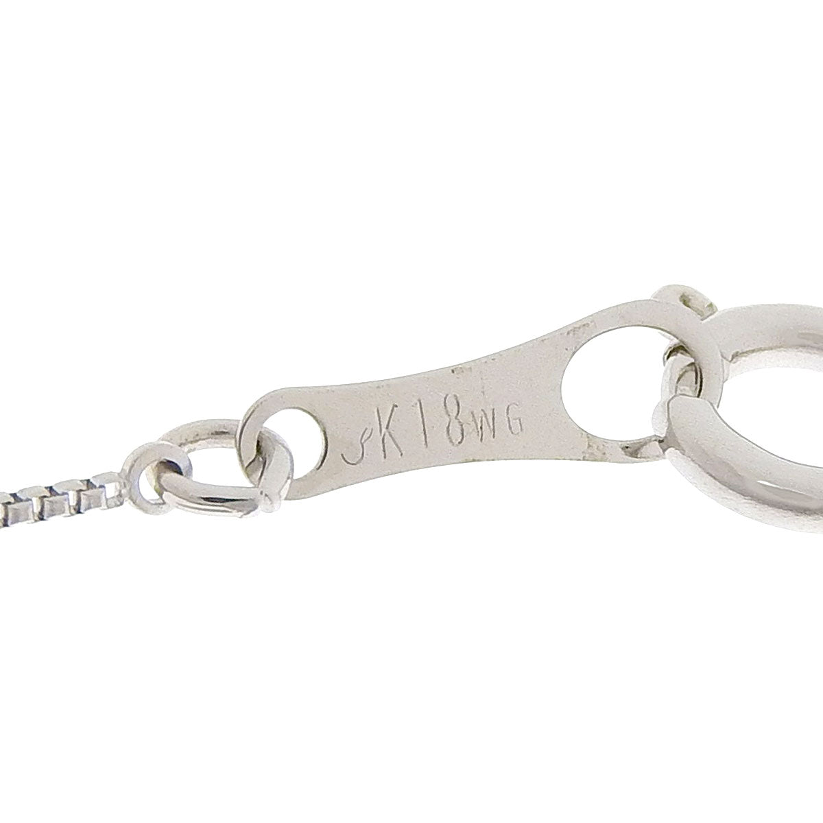 ガーネット クマ ネックレス GG0.48 ホワイトゴールド K18WG