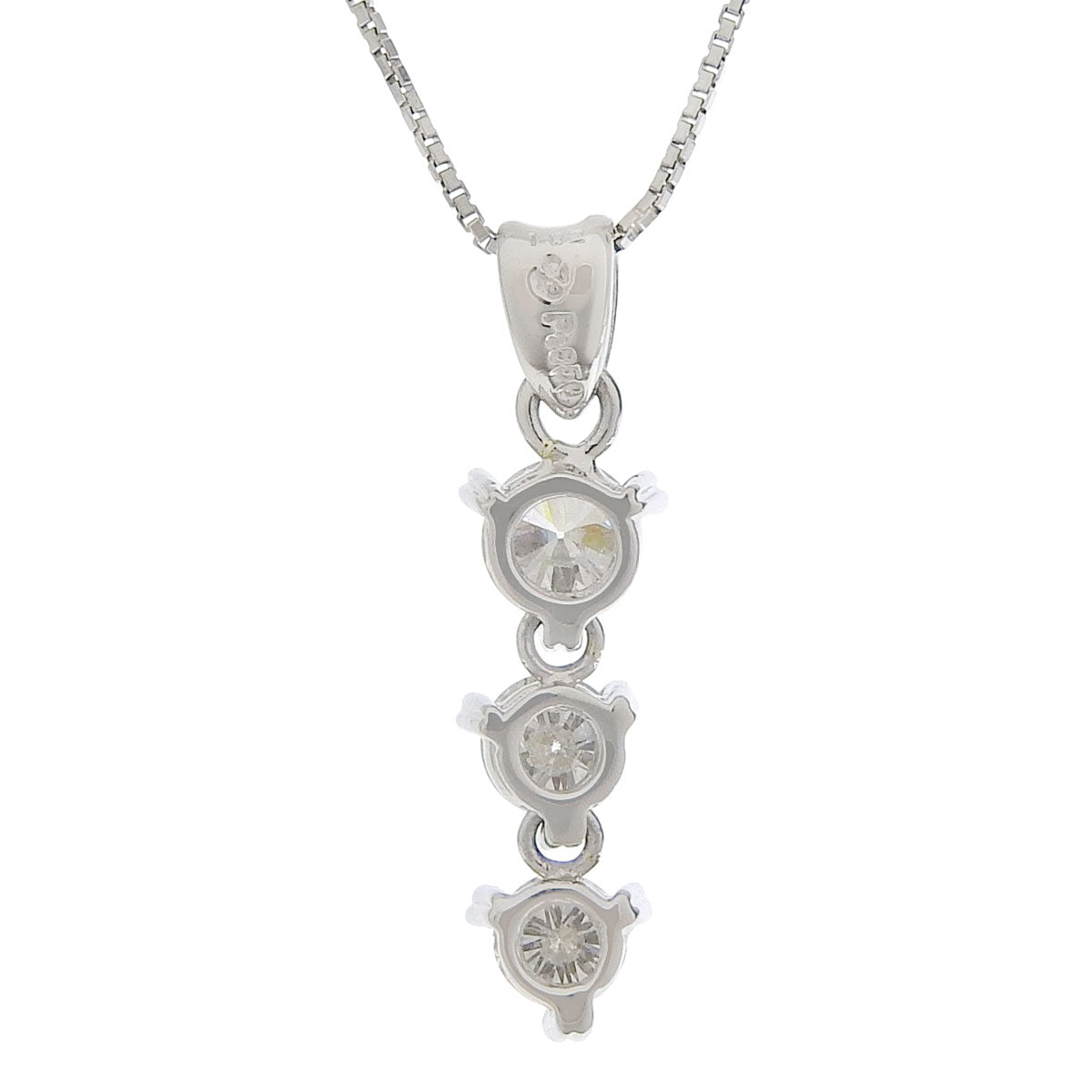 Diamond Trilogy Necklace D1.02 Platinum Pt850 4.6g