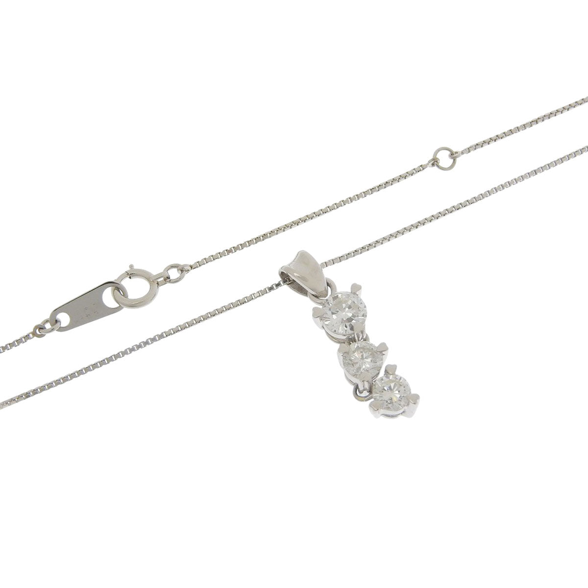 Diamond Trilogy Necklace D1.02 Platinum Pt850 4.6g