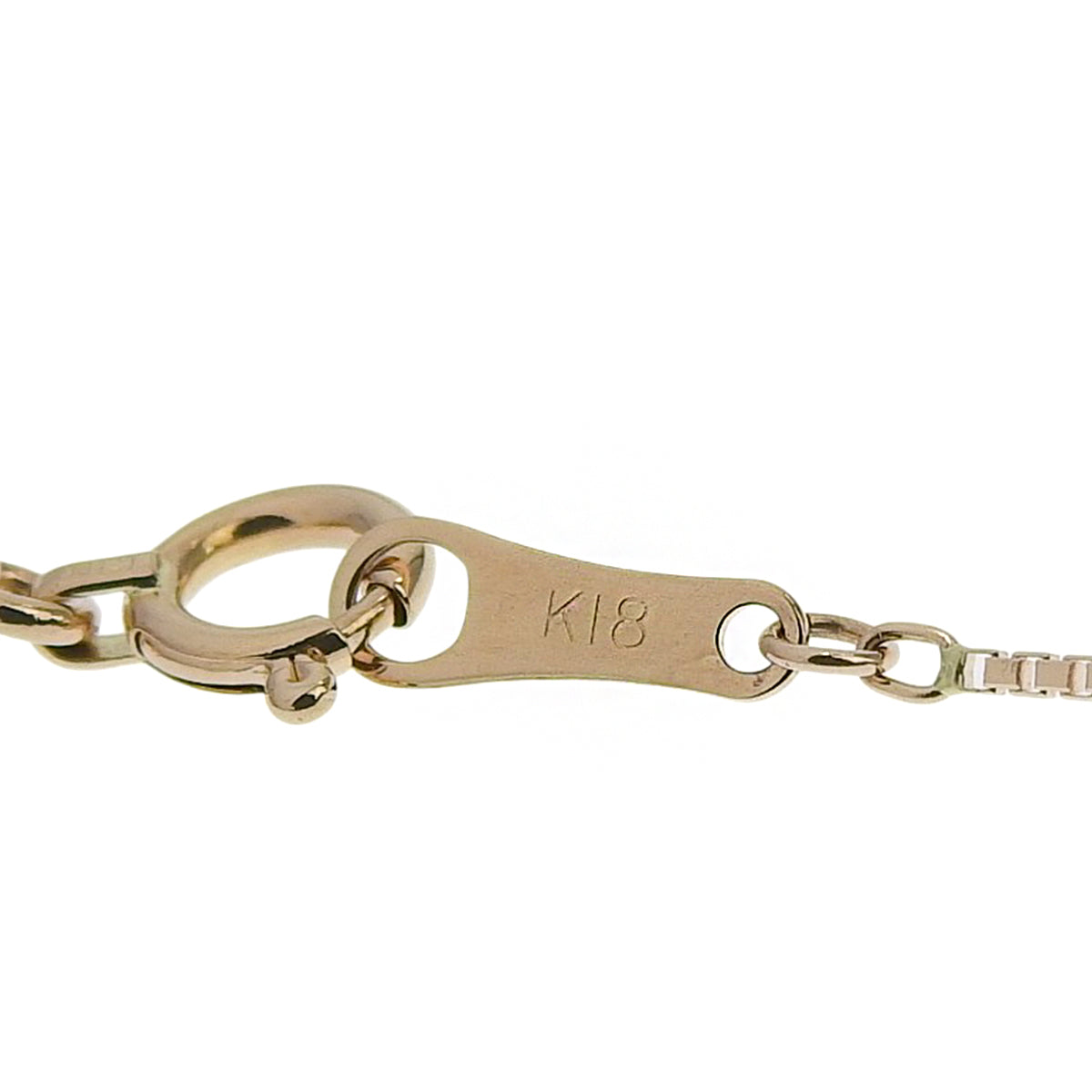 Diamond necklace D0.45 pink gold K18PG 4.4g