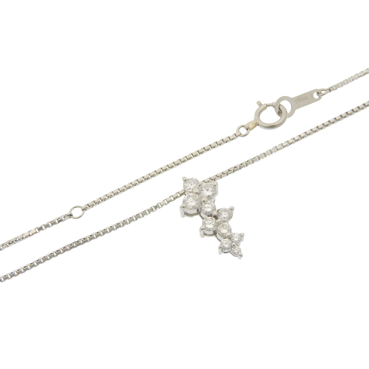 Diamond necklace D0.588 Platinum Pt900 Platinum Pt850 5.7g