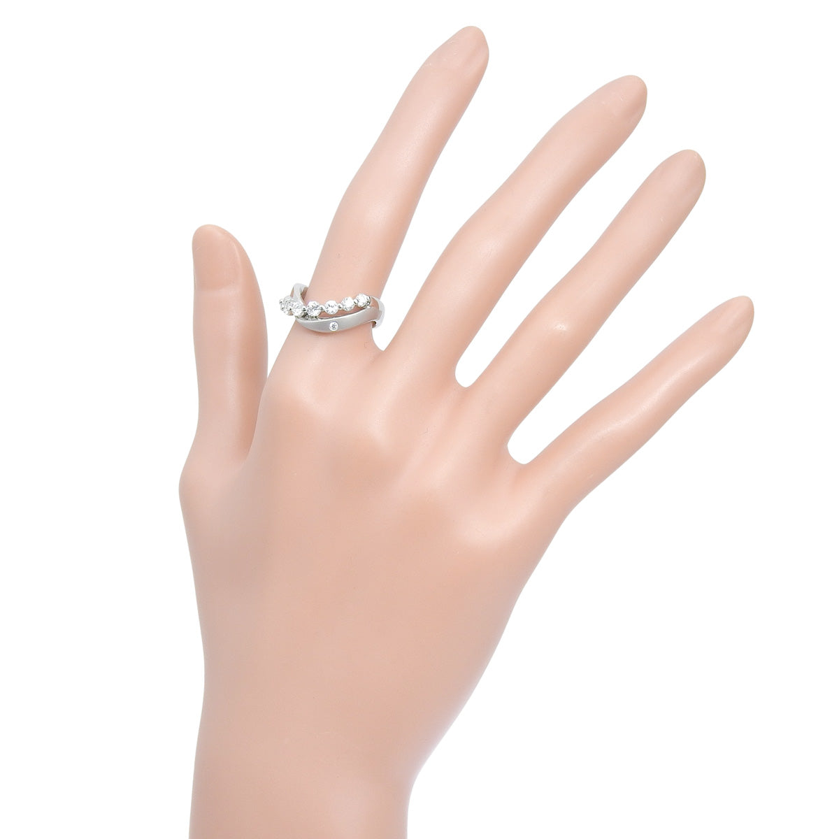 Diamond Ring D0.57 Platinum Pt900 8.0g Matte Finish