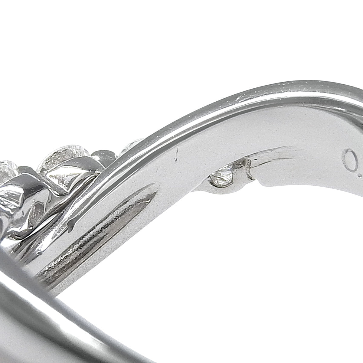Diamond Ring D0.57 Platinum Pt900 8.0g Matte Finish