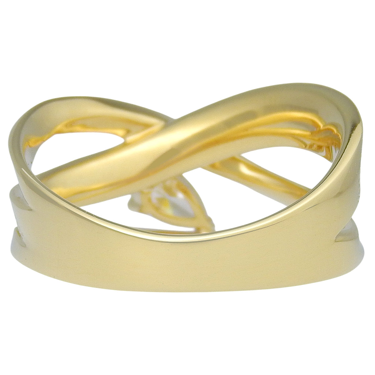 ダイヤモンド リング D0.232,0.28 イエローゴールド K18YG 6.1g