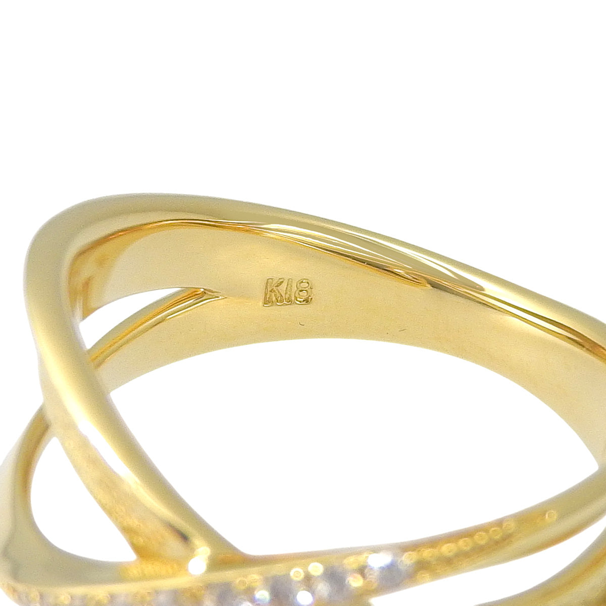 ダイヤモンド リング D0.232,0.28 イエローゴールド K18YG 6.1g