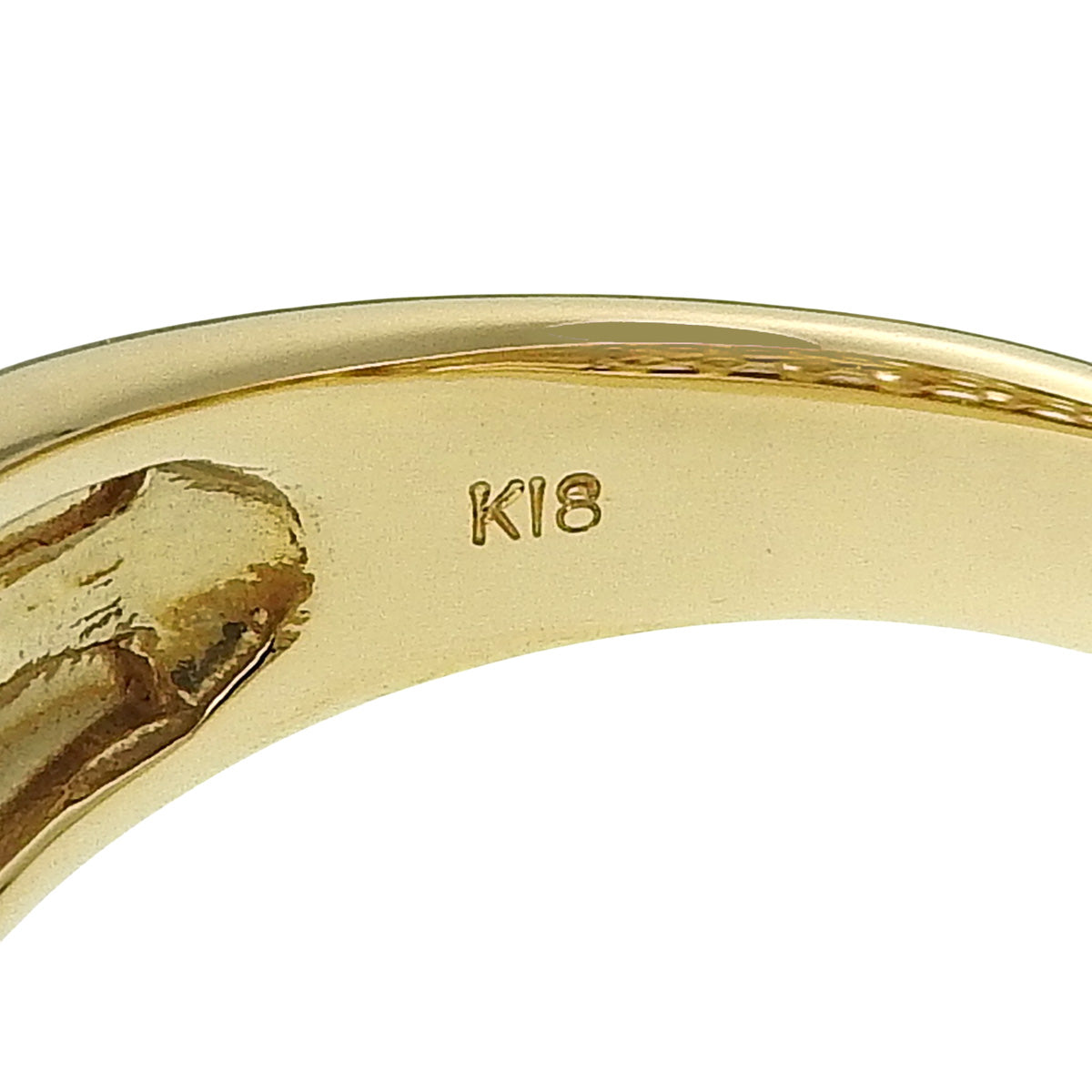 Diamond ring D.87,0.50 Yellow gold K18YG Size 12 (52) 6.2g