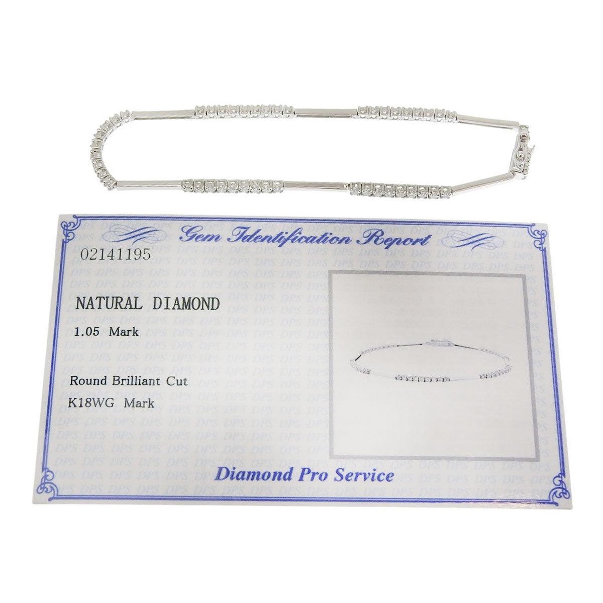 钻石手链 D1.05 白金 K18WG 5.0克