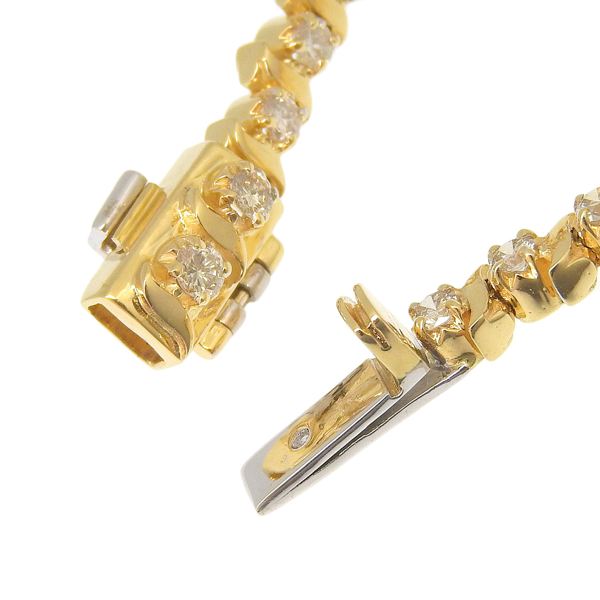 ダイヤモンド ブレスレット D2.10ct イエローゴールド K18YG ホワイトゴールド K18WG