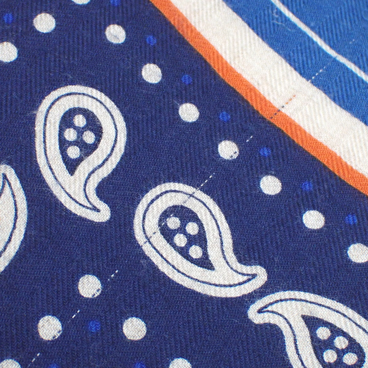 SELLE DE DIGNITAIRE (High Official's Saddle) Carré d'Aigle Carré 140 Cashmere Silk Blue Royal/Marine/Natural