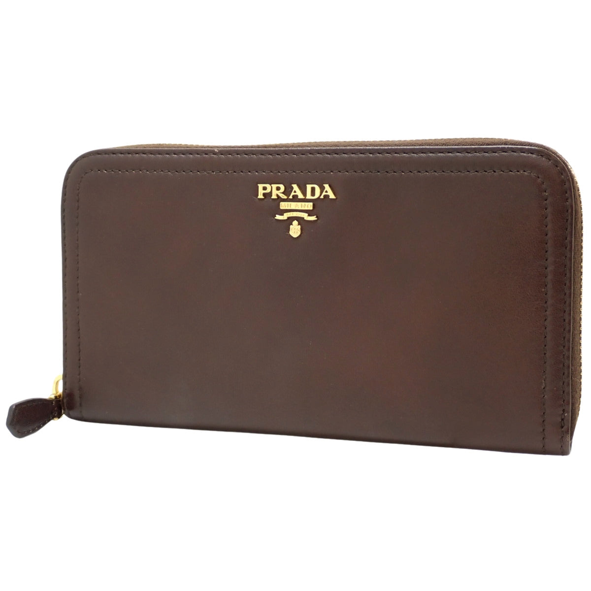 圆形拉链长款钱包，采用柔软小牛皮制成 1M0506