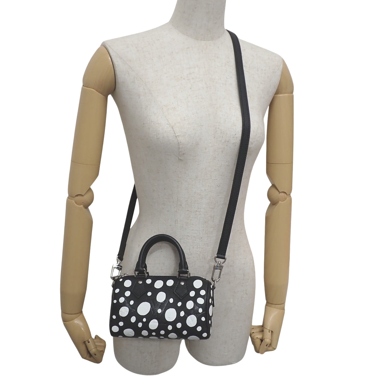 Monogram Empreinte LV x YK Nano Speedy Black/White M81910 Yayoi Kusama Collaboration